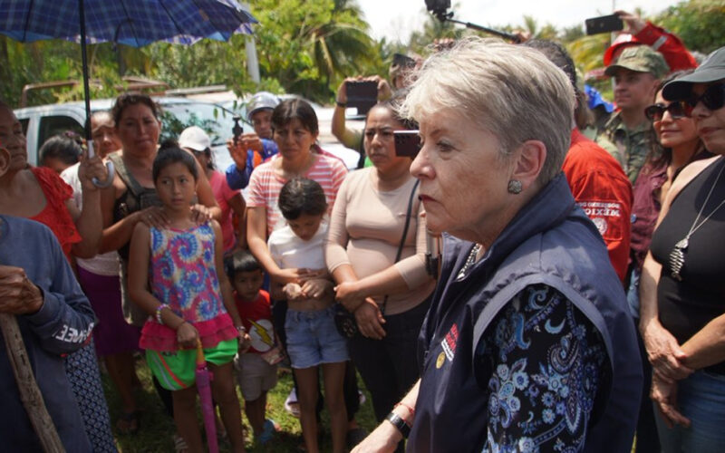 Al Senado Alicia Bárcena por daño del petróleo en  Veracruz