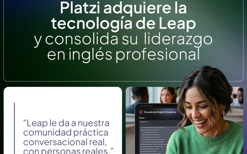 Platzi expande su ecosistema educativo tras absorber la plataforma Leap